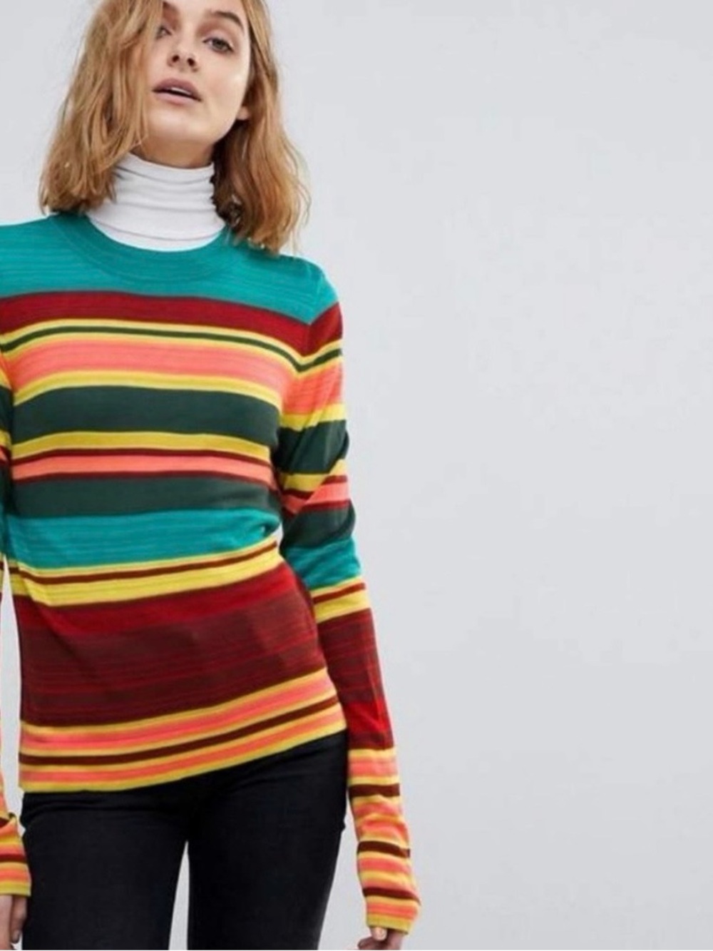Free People Off Your Stripes Long Sleeve, lightweight Crewneck Top - Picture 1 of 12